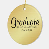 Gold Abschluss Ornament mit Schwarz (Links)