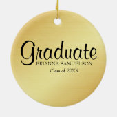 Gold Abschluss Ornament mit Schwarz (Hinten)