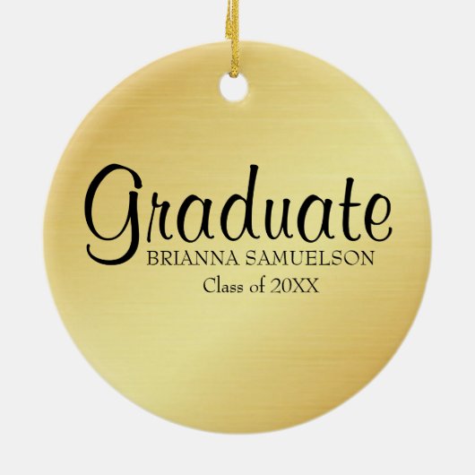 Gold Abschluss Ornament mit Schwarz (Hinten)