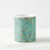 Gold Abstract Design Green Hübsch Kaffeetasse (Mittel)