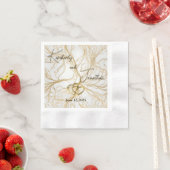 Gold Abstract Design Wedding Paper Napkin Serviette (Beispiel)