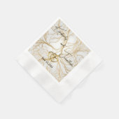 Gold Abstract Design Wedding Paper Napkin Serviette (Ecke)
