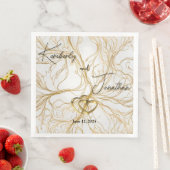 Gold Abstract Design Wedding Paper Napkin Serviette (Beispiel)