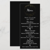 Gold Abstract Glam Sparkle Kreis Menü Programm (Vorne/Hinten)