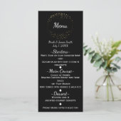 Gold Abstract Glam Sparkle Kreis Menü Programm (Stehend Vorderseite)