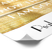Gold Abstrakt Bible verse Zitat Psalm 46:10 Poster (Ecke)
