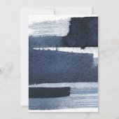 Gold Abstrakt Blue Foto Bar Mitzvah Save the Date Einladung (Rückseite)