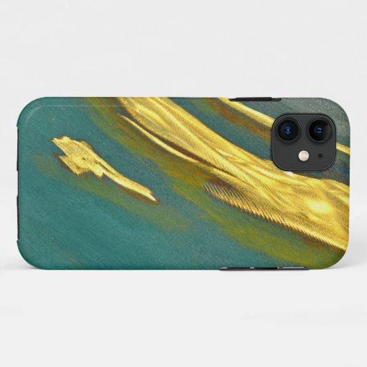 Gold Abstrakt Case-Mate iPhone Hülle (Rückseite (Horizontal))
