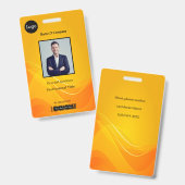 Gold Abstrakt Foto Identification ID Ausweis (Vorder- & Rückseite)