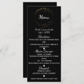 Gold Abstrakt Glam Sparkle Circle Menu Program Menükarte (Vorne/Hinten)