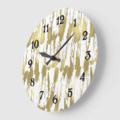 Gold Abstrakt Große Wanduhr (Winkel)