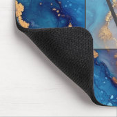 Gold Abstrakt Modern Monogram Initial Mousepad (Ecke)