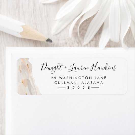 Gold Abstrakt | Rücksendeadresse (Insitu)