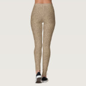 Gold Abstrakt Taupe Leggings (Rückseite)