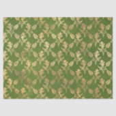 Gold Abstrakte Blume für grünes Dekoupage Seidenpapier (Vorderseite)