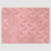 Gold Abstrakte Blume in rosa Decoupage Seidenpapier (Vorderseite)