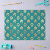 Gold Abstrakte Droplets für Aquamarinen Decoupage Seidenpapier (Basteln)