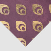 Gold Abstrakte Droplets für Lila Decoupage Seidenpapier (Detail)