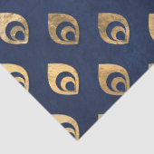 Gold Abstrakte Droplets für Navy Blue Decoupage Seidenpapier (Detail)