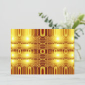 Gold Abstrakte Einladungen (Stehend Vorderseite)