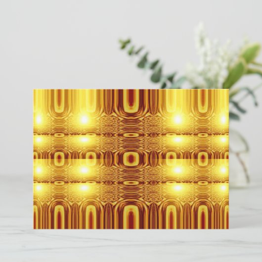 Gold Abstrakte Einladungen (Stehend Vorderseite)