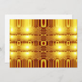 Gold Abstrakte Einladungen (Vorne/Hinten)