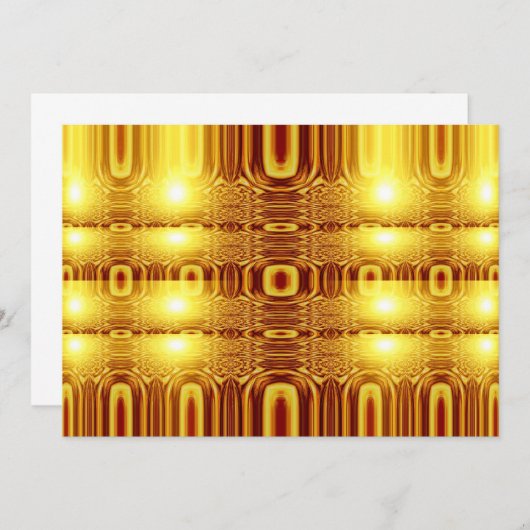 Gold Abstrakte Einladungen (Vorne/Hinten)