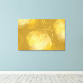 Gold Abstrakte Elegante Wrapped Canva Art Leinwanddruck (Insitu (Holzboden))