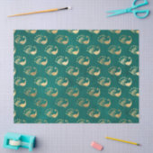 Gold Abstrakte Friedenssicherungen im Grünen Dekou Seidenpapier (Basteln)