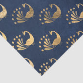 Gold Abstrakte Friedenstruppen der Marine Seidenpapier (Detail)