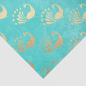 Gold Abstrakte Friedenstruppen im Wasserfall Seidenpapier (Detail)