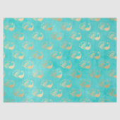 Gold Abstrakte Friedenstruppen im Wasserfall Seidenpapier (Vorderseite)