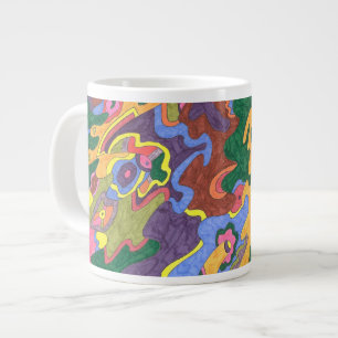 "Gold" Abstrakte Kunst Jumbo-Tasse