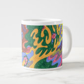 "Gold" Abstrakte Kunst Jumbo-Tasse (Vorderseite Rechts)