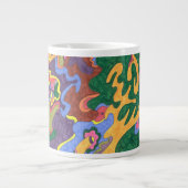 "Gold" Abstrakte Kunst Jumbo-Tasse (Vorderseite)