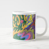 "Gold" Abstrakte Kunst Jumbo-Tasse (Rechts)