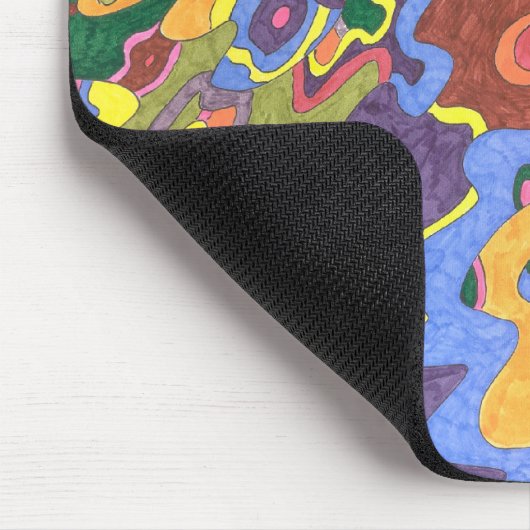 "Gold" Abstrakte Kunst Mousepad (Ecke)