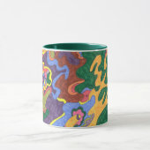 "Gold" Abstrakte Kunst Tasse (Zentrum)