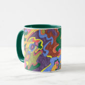 "Gold" Abstrakte Kunst Tasse (Vorderseite Links)