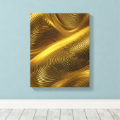 Gold Abstrakte Metallische Swirl Kunst, Dichtung u Leinwanddruck (Insitu (Holzboden))
