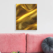 Gold Abstrakte Metallische Swirl Kunst, Dichtung u Leinwanddruck (Insitu (Wohnzimmer))