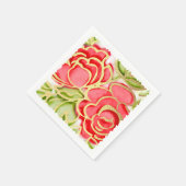 Gold Abstrakte Rose Red Serviette (Ecke)