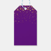 Gold Abstrakte Weihnachtsbaum-Geschenkmarke Geschenkanhänger (Rückseite)