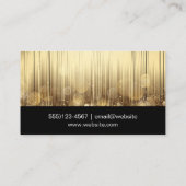 Gold Abstrakter Hintergrund | Bokeh Visitenkarte (Rückseite)