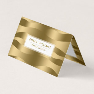 Gold Abstraktes Zebrastreifen-Muster Visitenkarten