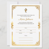 Gold Accents Elegantes katholisches Taufen-Zertifi (Vorderseite)