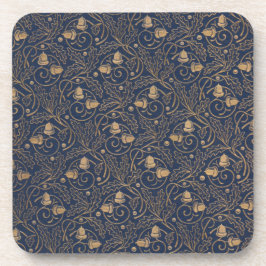 Gold Acorns Art Deco Getränkeuntersetzer