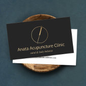 Gold Acupuncturist Logo für die Nadel Visitenkarte