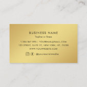 Gold Add Custom Logo Business Termin Karte (Rückseite)