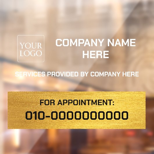 Gold | Add Logo Business Werbeaktion Car Truck Sto Fensteraufkleber (Blatt 2)